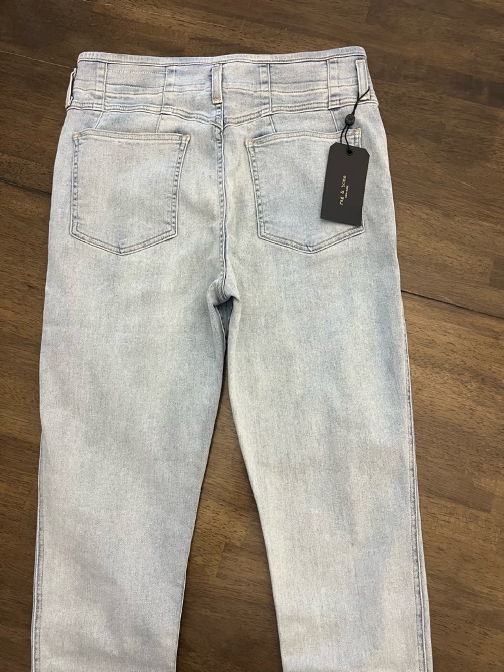 rag & bone Raven Ankle Skinny Jeans Light Blue Pockets Cotton Womens Sz 31 NWT - Picture 3 of 6